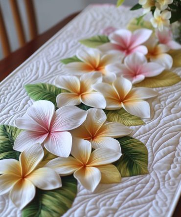 Tropical Elegance Quilted Table Runner
