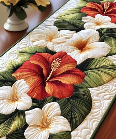Tropical Escape Quilted Table Runner