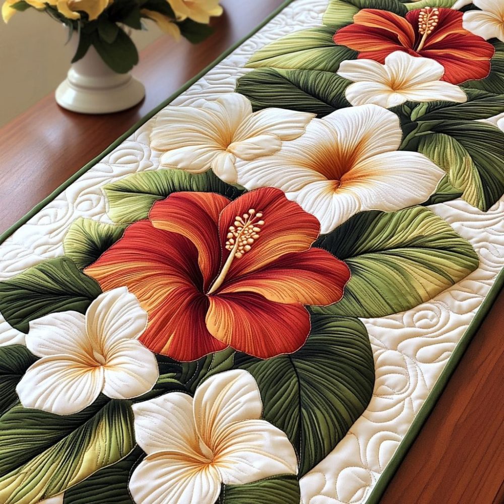 Tropical Escape Quilted Table Runner