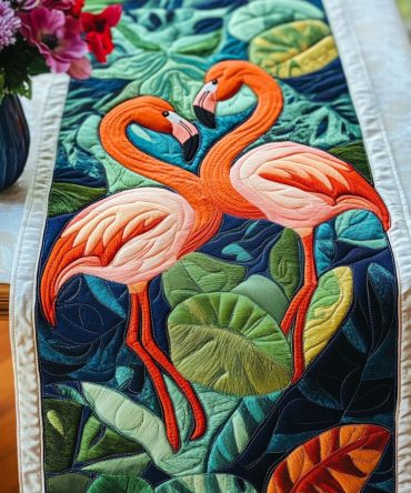 Tropical Harmony Quilted Table Runner