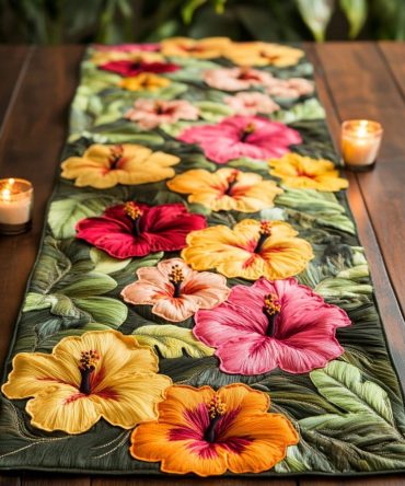 Tropical Luxe Quilted Table Runner