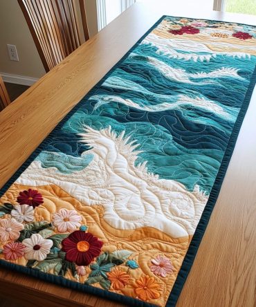 Tropical Tides Quilted Table Runner