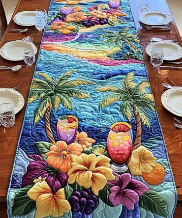 Tropical Vibes Quilted Table Runner