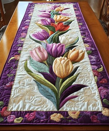 Tulip Dream Quilted Table Runner