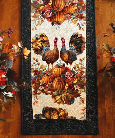 Turkey Time Quilted Table Runner