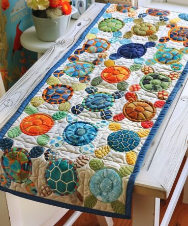 Turtle Haven Quilted Table Runner