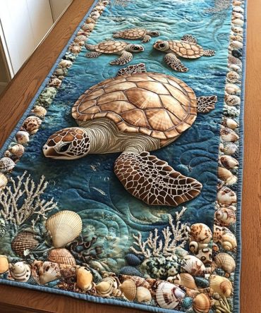 Turtle Haven Quilted Table Runner