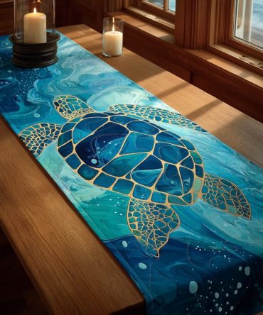 Turtle Haven Quilted Table Runner