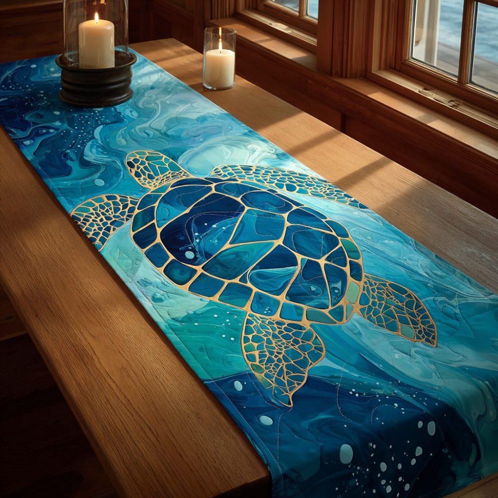 Turtle Haven Quilted Table Runner