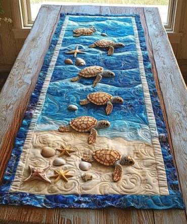 Turtle Shore Quilted Table Runner