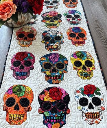 Twilight Bones Quilted Table Runner