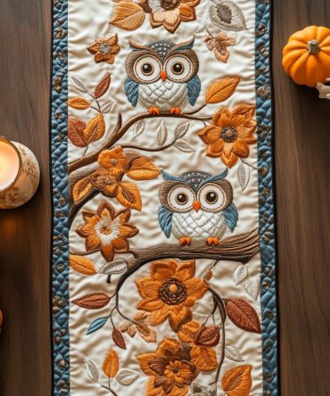 Twilight Branch Quilted Table Runner