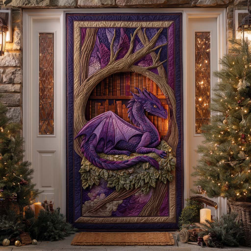 Twilight Guardian Quilted Door Cover