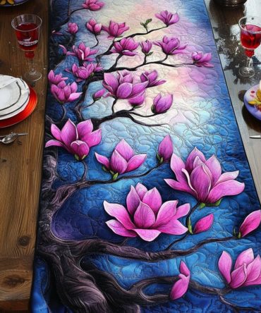 Twilight Petals Quilted Table Runner