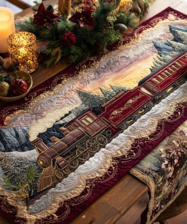 Twilight Rails Quilted Table Runner