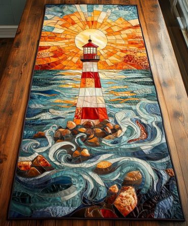 Twilight Tower Quilted Table Runner