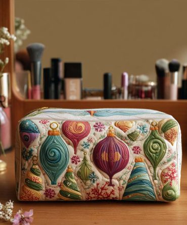 Twinkle Bauble Beauty Quilted Makeup Bag