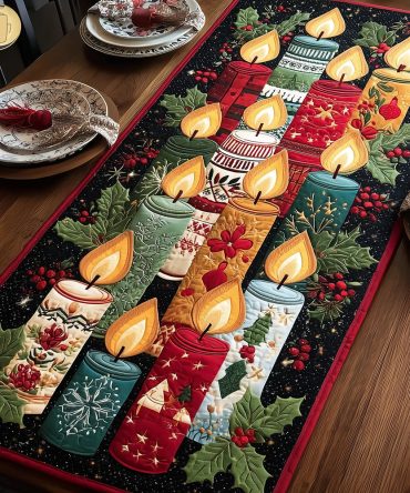 Twinkle Night Quilted Table Runner