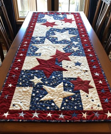 Twinkle Road Quilted Table Runner