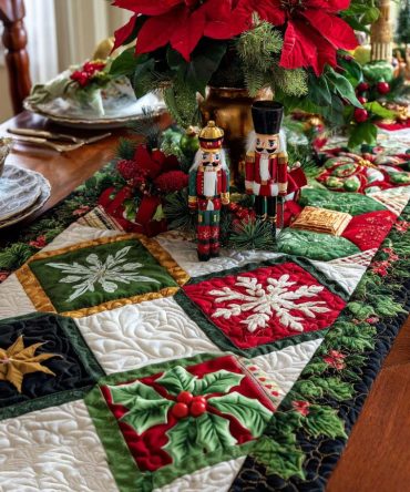 Twinkle Star Wishes Quilted Table Runner