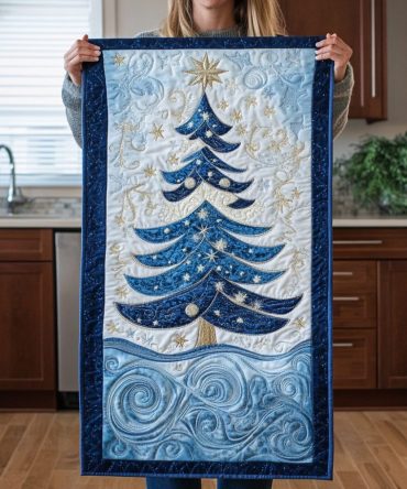 Twinkling Tree Quilted Table Runner