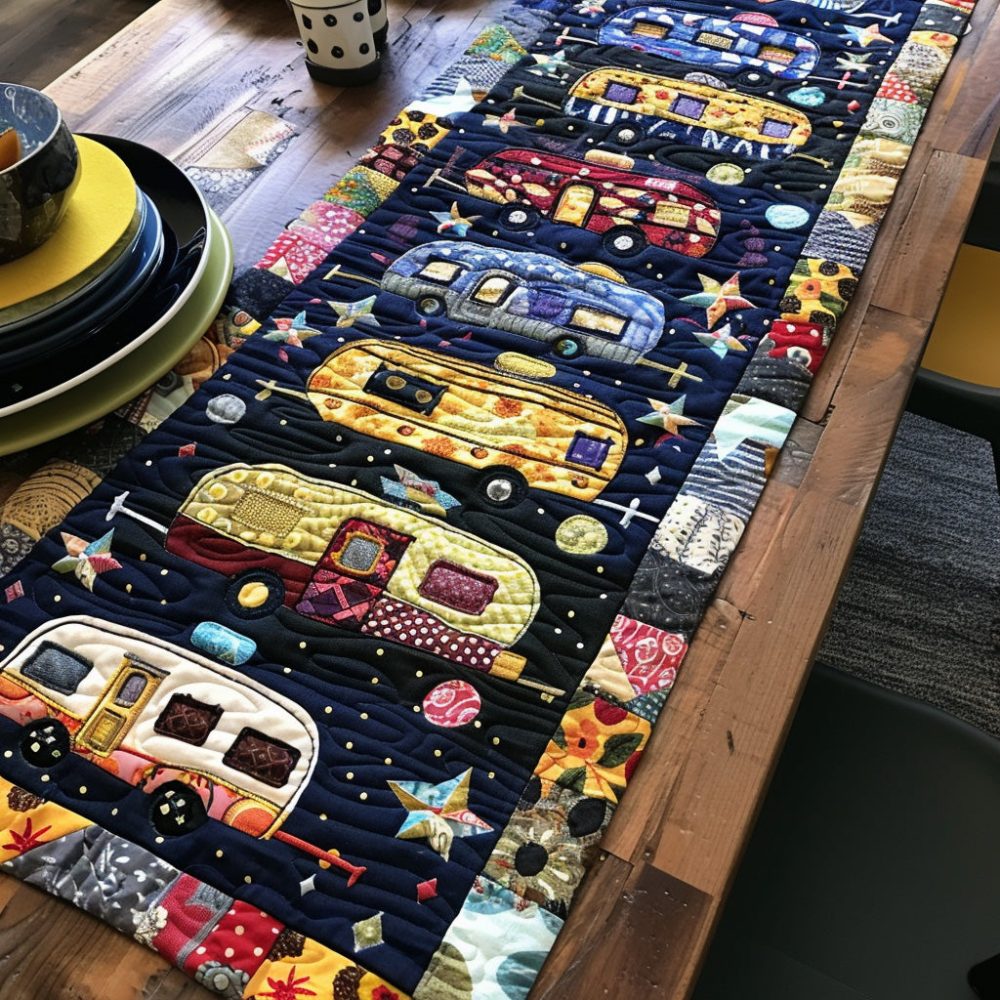 Under The Stars Quilted Table Runner