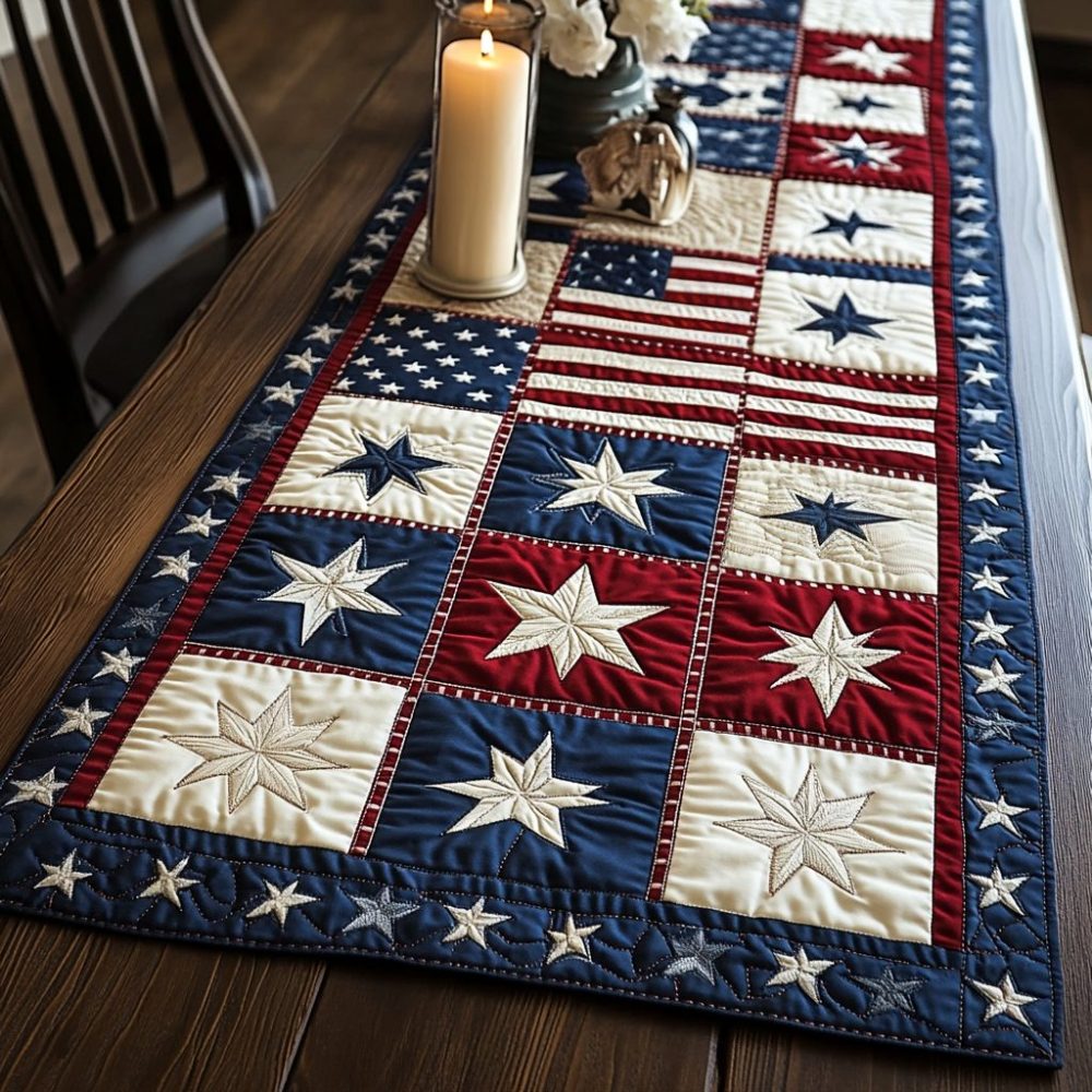 Union Charm Quilted Table Runner
