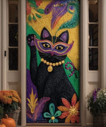 Velvet Carnival Quilted Door Cover