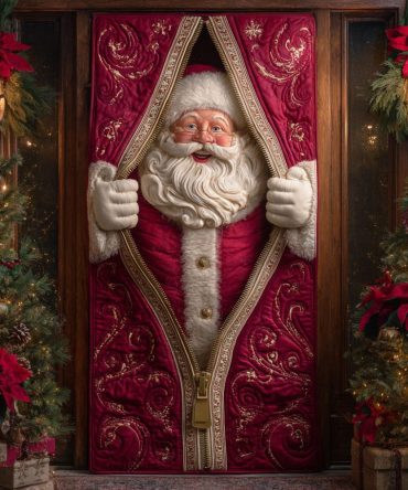 Velvet Cheer Quilted Door Cover