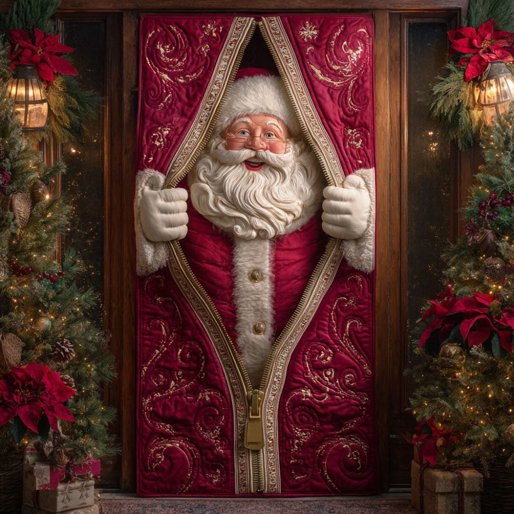 Velvet Cheer Quilted Door Cover