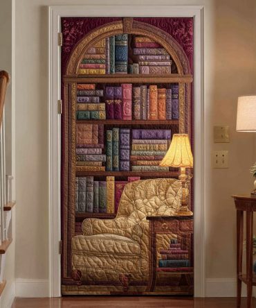 Velvet Reading Quilted Door Cover