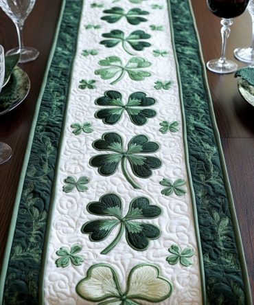 Verdant Bliss Quilted Table Runner