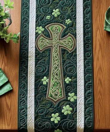 Verdant Luck Quilted Table Runner