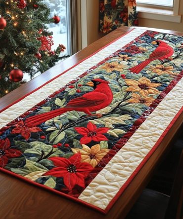 Vermilion Vista Quilted Table Runner