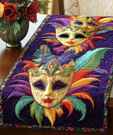 Vibrant Carnival Quilted Table Runner