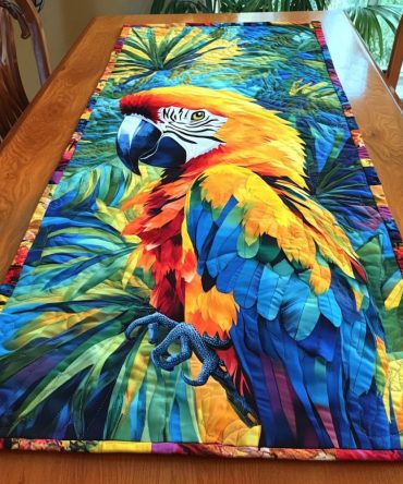 Vibrant Wings Quilted Table Runner