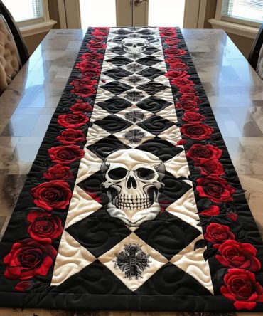 Victorian Goth Quilted Table Runner