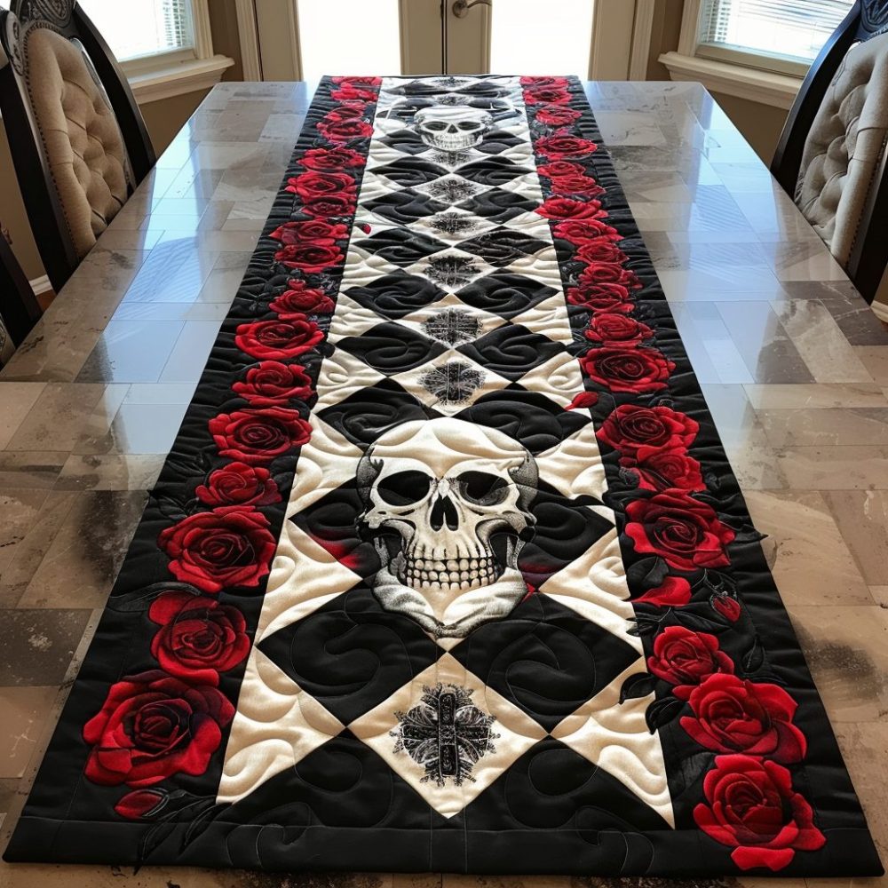 Victorian Goth Quilted Table Runner