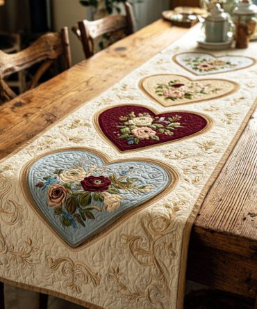 Vintage Bloom Quilted Table Runner