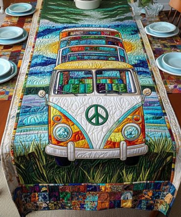 Vintage Wanderlust Quilted Table Runner