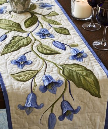 Violet Breeze Quilted Table Runner
