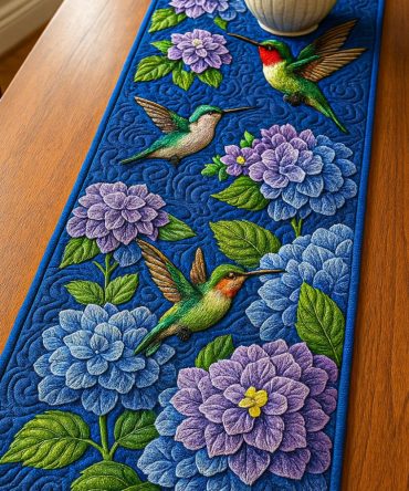 Vivid Bloom Quilted Table Runner