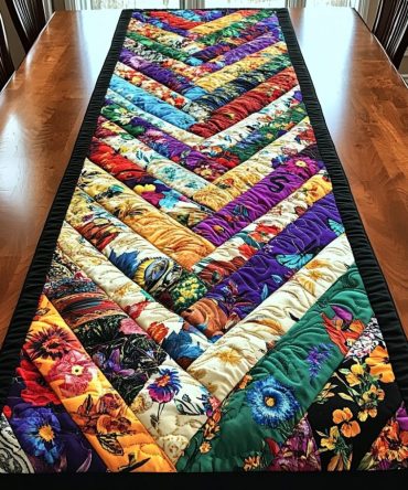 Vivid Harmony Quilted Table Runner