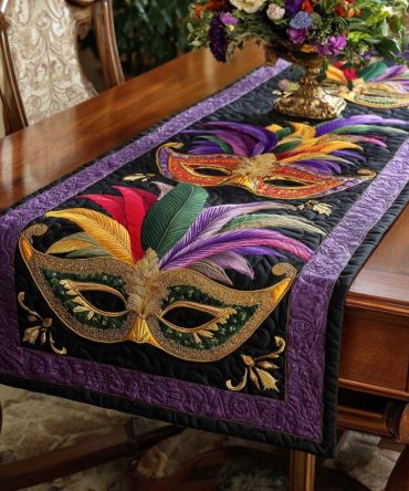 Vivid Masquerade Quilted Table Runner