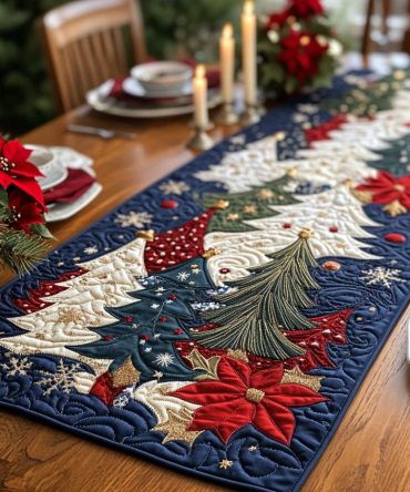 Warm Cabin Quilted Table Runner