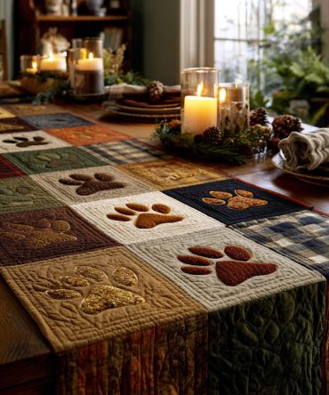 Warm Paw Lane Quilted Table Runner