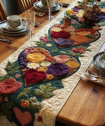 Warm Pieces Quilted Table Runner
