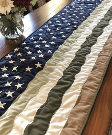Wavy Valor Quilted Table Runner