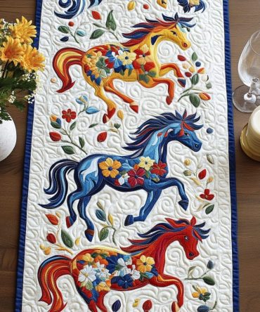 Western Bloom Quilted Table Runner