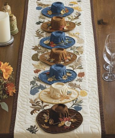 Western Bloom Quilted Table Runner